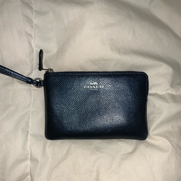 Navy Coach Wristlet - Picture 2 of 4